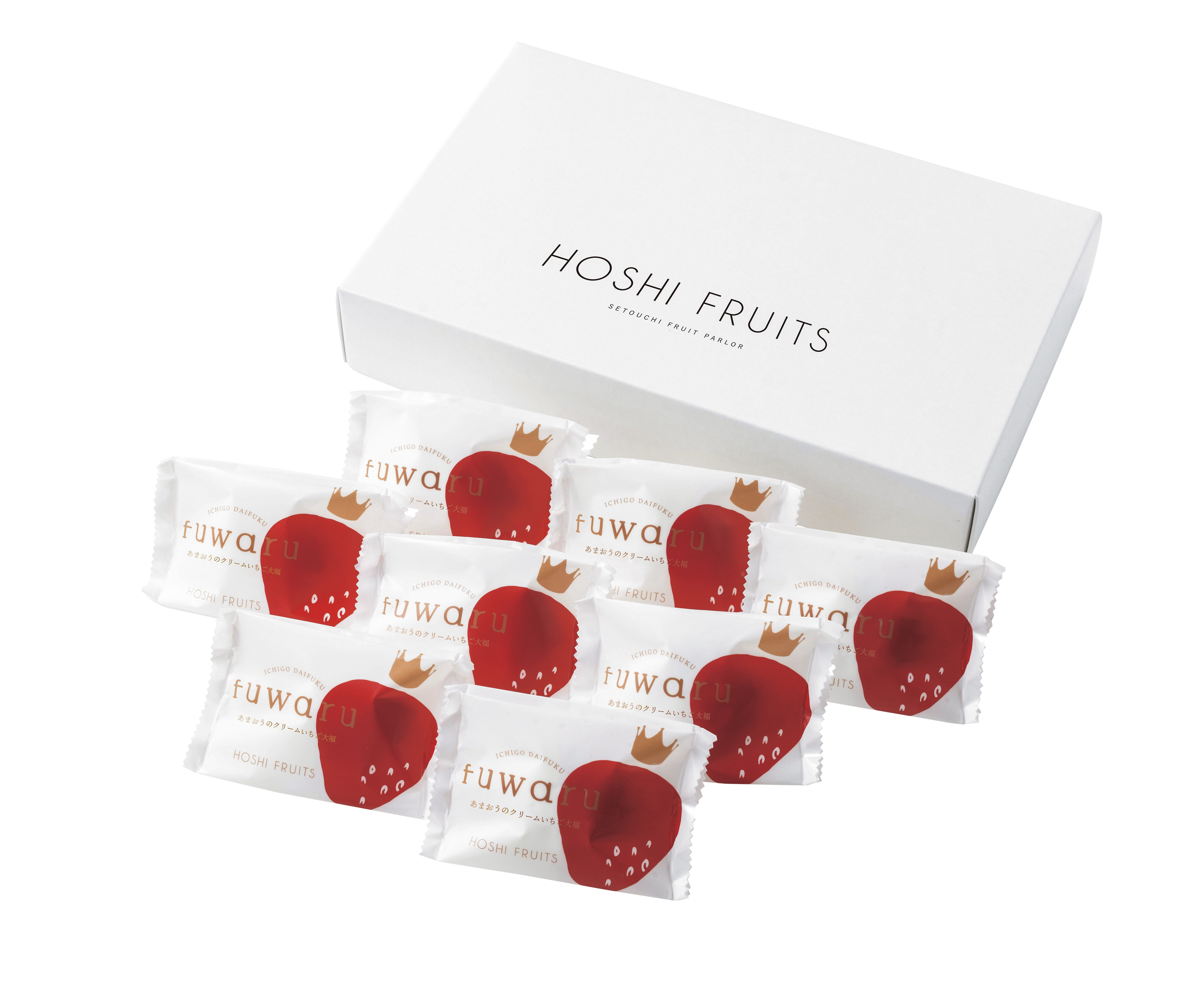 送料込】あまおうのクリームいちご大福 fuwaru 8個《HFAD-001